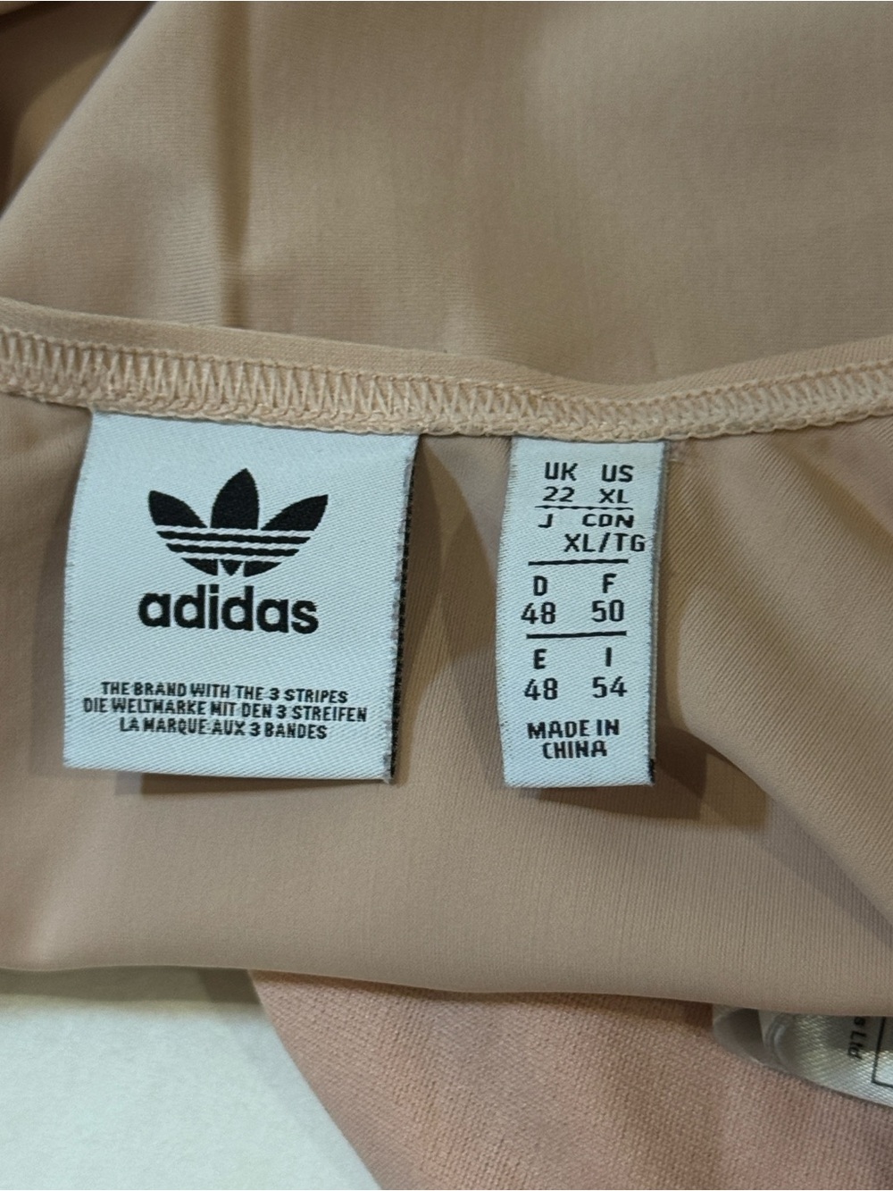 adidas Trefoil One-Piece Swimsuit in Dusty Rose Size XL - Picture 5 of 5